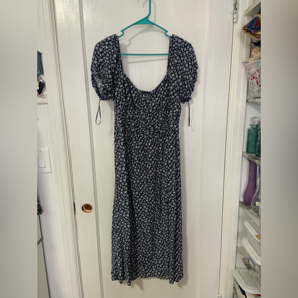 Navy blue and white Hollister Dress